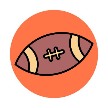 Amerikan futbol ikonunun vektör illüstrasyonu 