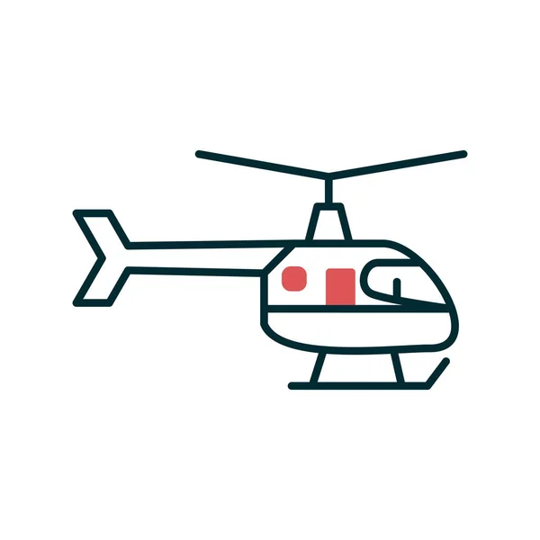 Vectorillustratie Van Het Pictogram Van Helikopter — Stockvector