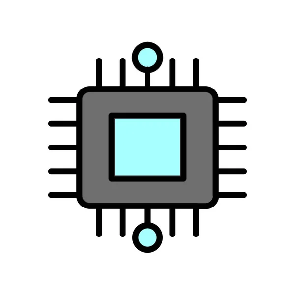 Векторна Іконка Процесора Сучасна Проста Конструкція Чіп Cpu — стоковий вектор