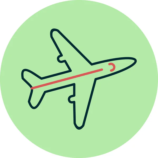 Illustration Vektor För Flygplansikonen — Stock vektor