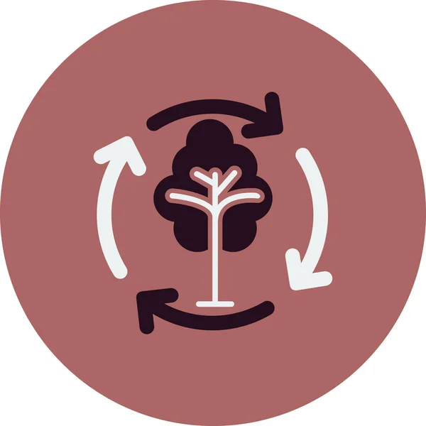 Recyklingu Wektor Ikony Znak Cienkiej Linii Ilustracja Symbolu Zrównoważonego — Wektor stockowy