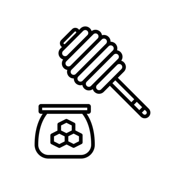 Honey Dipper Icon Vector Illustration — Stock Vector