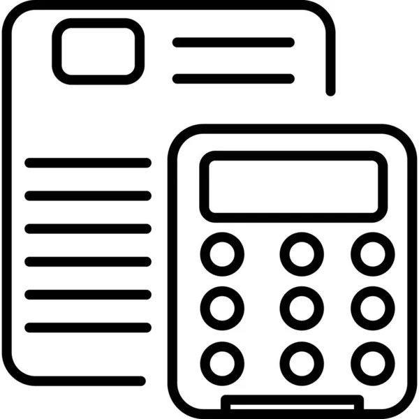 Calculator Document Web Icoon Eenvoudige Illustratie — Stockvector