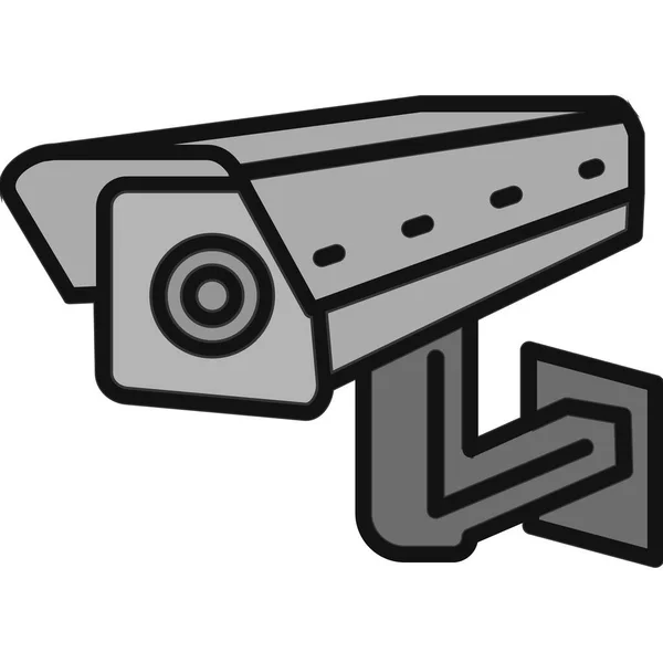 Cctv Kamera Med Videostyrenhet Och Vektorillustration Övervakningspanelen — Stock vektor