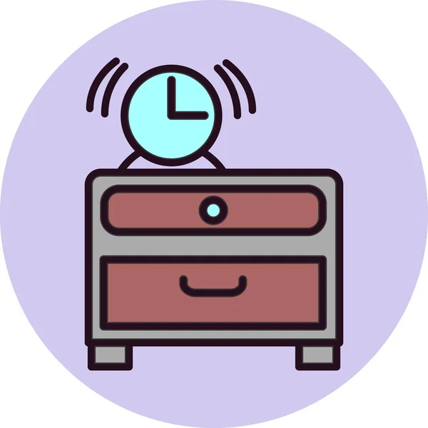 Alarm Clock Icon Vector Illustration — Stock Vector