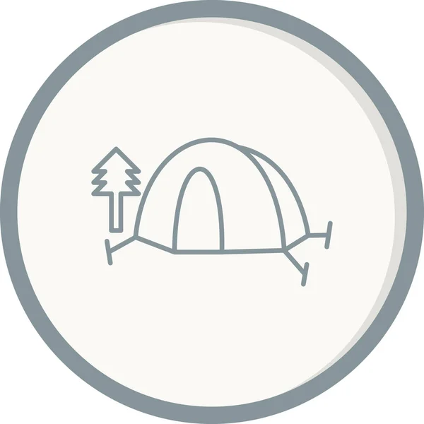 Значок Палатки Векторная Иллюстрация — стоковый вектор