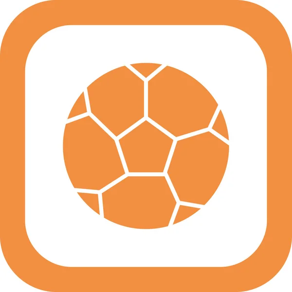 Icône Ballon Football Style Design Plat Illustration Vectorielle — Image vectorielle