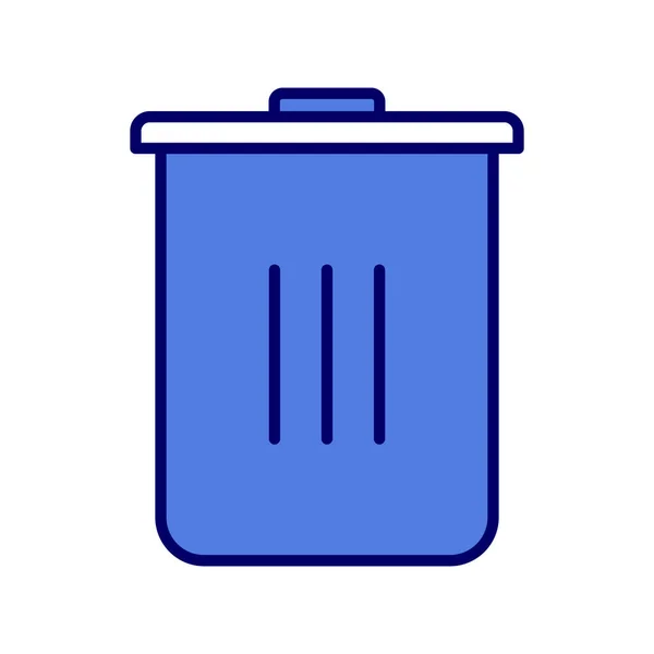 Trash Can Icon Outline Illustration — Stock Vector