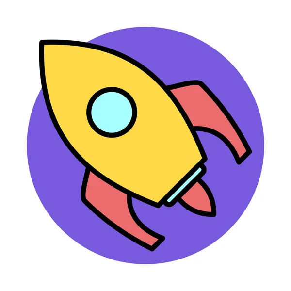 Raketen Ikone Einfaches Design — Stockvektor