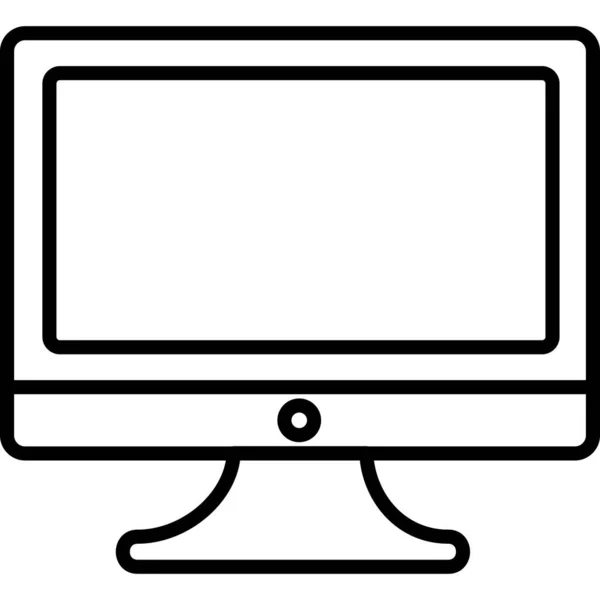 Monitor Bildschirm Einfache Illustration — Stockvektor