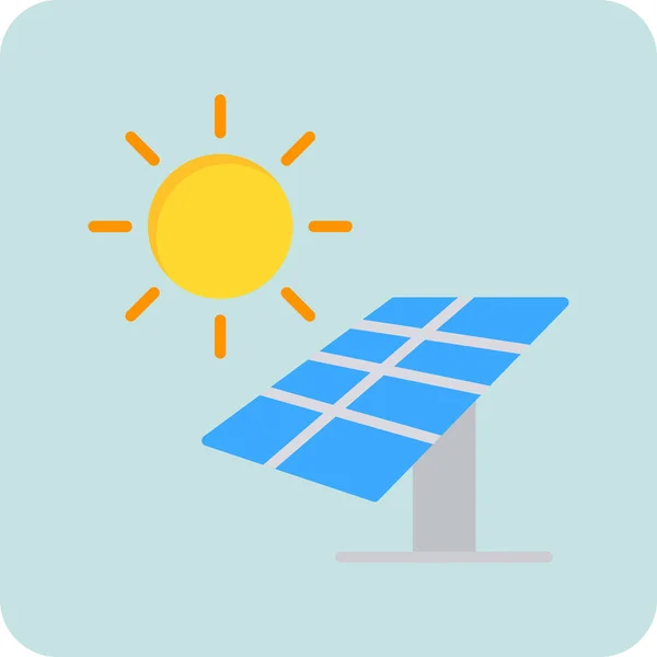 Ícone Painel Energia Solar Ilustração Vetorial —  Vetores de Stock
