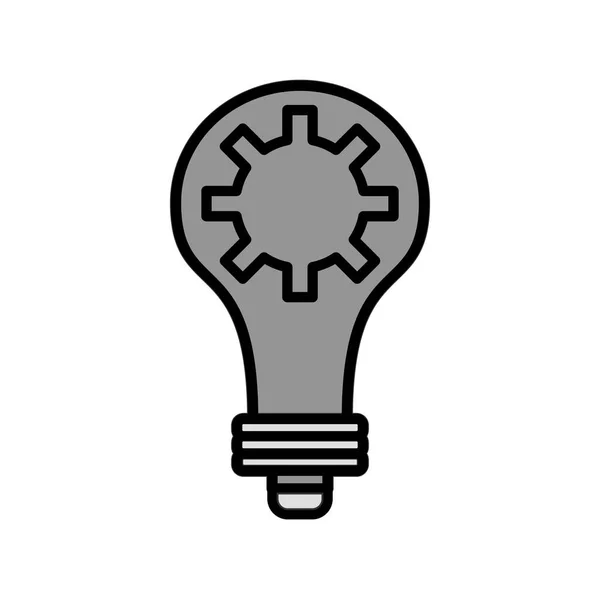 Bulb Vector Thin Line Icon — Stock Vector