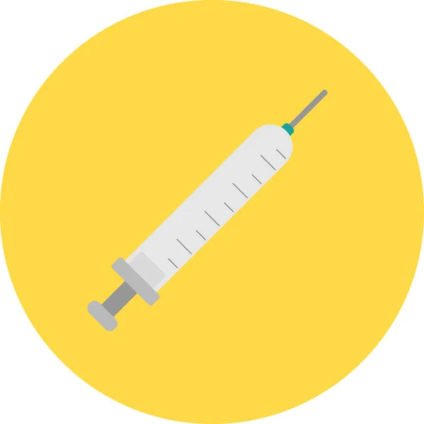 Spuit Met Injectie Eenvoudig Ontwerp — Stockvector