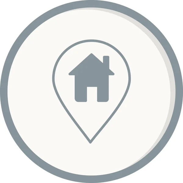 Ikony Lokalizacja Domu Ilustracji Wektorowych — Wektor stockowy