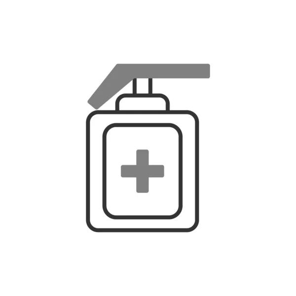 Hand Sanitizer Icon Healthcare Flat Illustration — Stock Vector