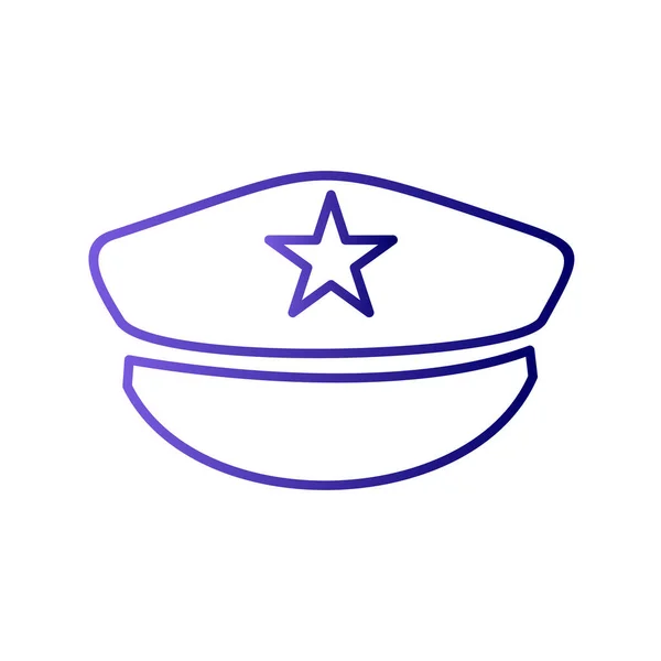 Vector Illustration Police Hat Icon — ストックベクタ