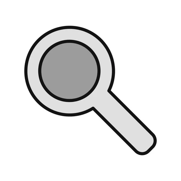 Search Symbol Magnifying Glass Line Icon Design Vector Illustration — Stock Vector