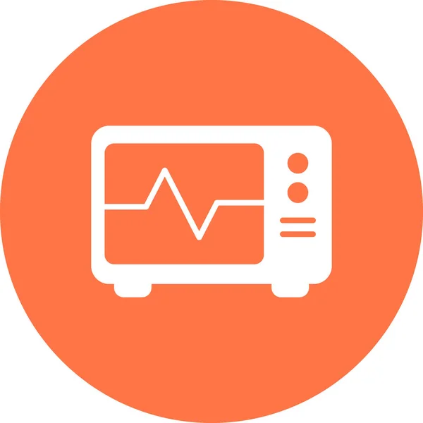 Ilustración Vectorial Ecg Monitor — Vector de stock