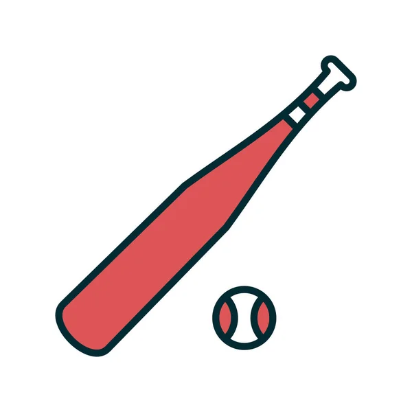 Baseballová Ikona Vektorová Ilustrace — Stockový vektor