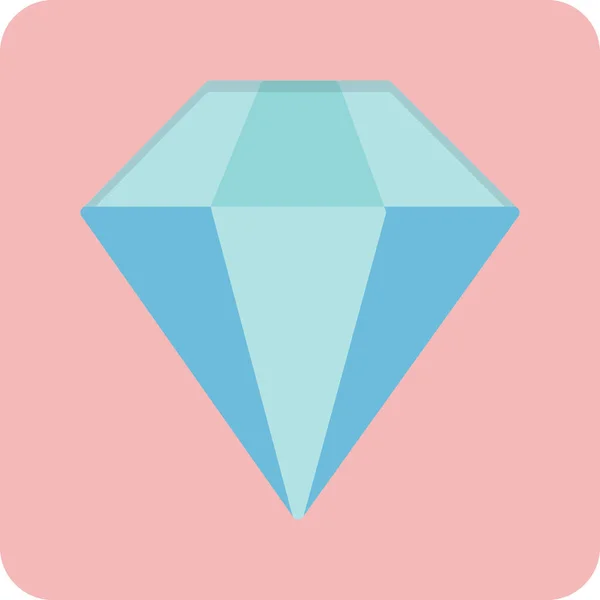 Ilustración Vectorial Del Icono Diamante — Archivo Imágenes Vectoriales