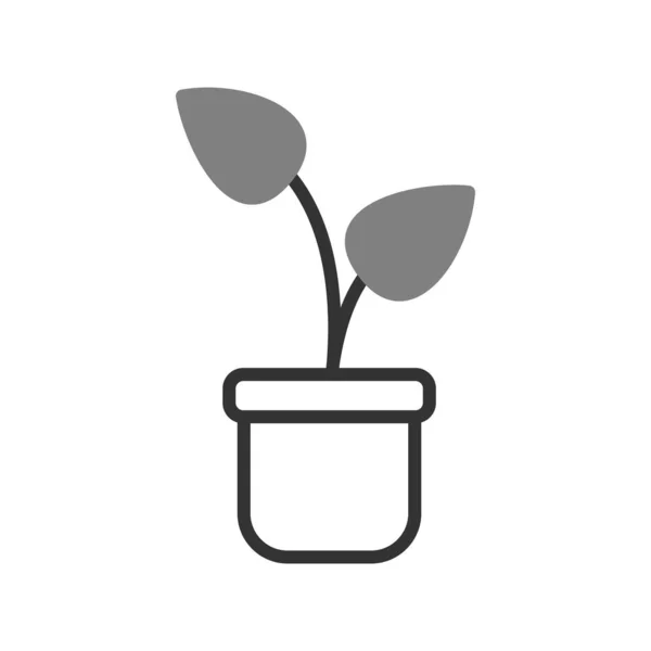 Plant Pot Icon Vector Illustration Design — Stock Vector