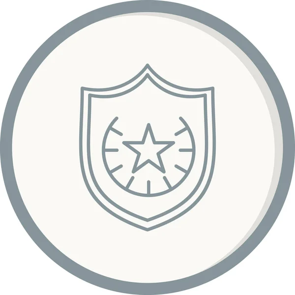 Politie Badge Icoon Vector Illustratie Ontwerp — Stockvector