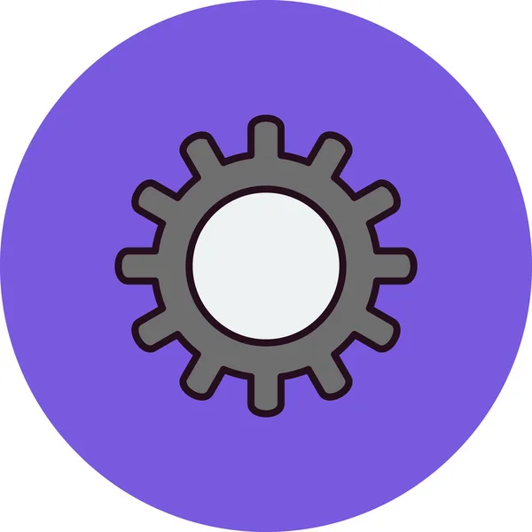 Gear Web Icon Simple Illustration Setting Symbol — Stock Vector
