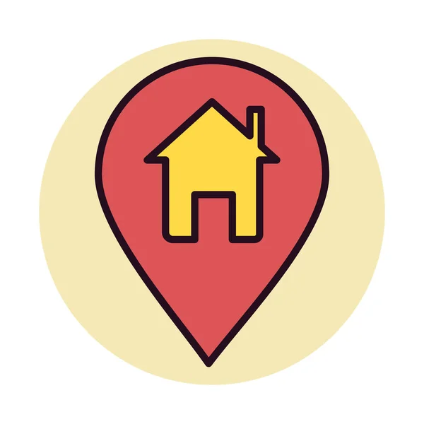 Ikony Lokalizacja Domu Ilustracji Wektorowych — Wektor stockowy