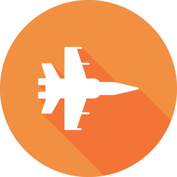 Kampfjet Flugzeug Ikone Vektorillustration — Stockvektor