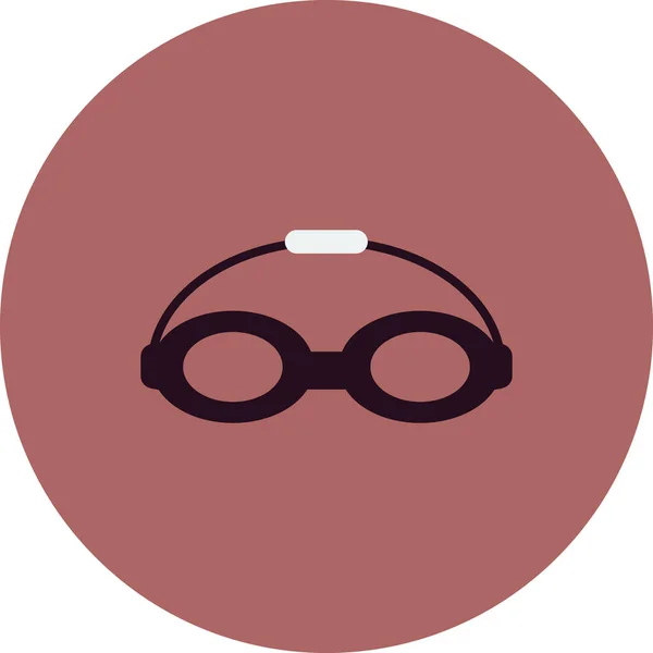 Gafas Natación Icono Web Ilustración Simple Gafas — Vector de stock