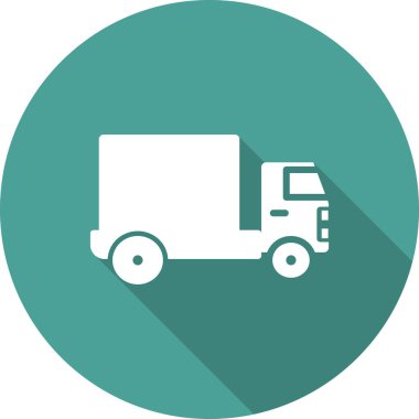 dağıtım kamyonu simgesi, vektör illüstrasyonu