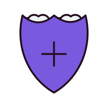 Hijyen kalkanı. Web simgesi basit illüstrasyon