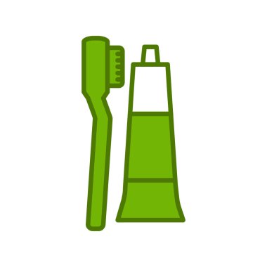 Toothpase Fırça simgesi vektör çizimi