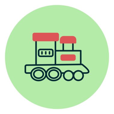 tren simgesi, vektör illüstrasyonu