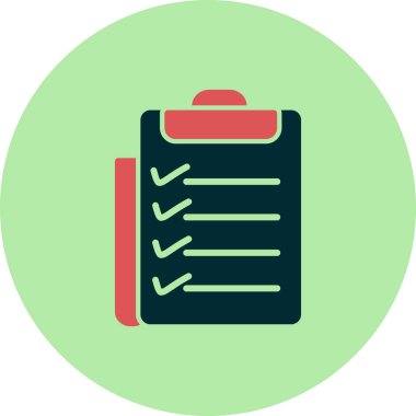 Kontrol listesi. Web simgesi vektör illüstrasyonu 