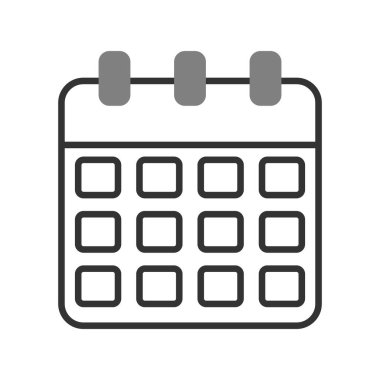 Takvim simgesi, vektör çizimi 