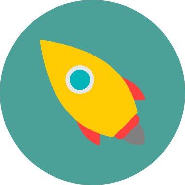 Roket ikonu. Basit tasarım