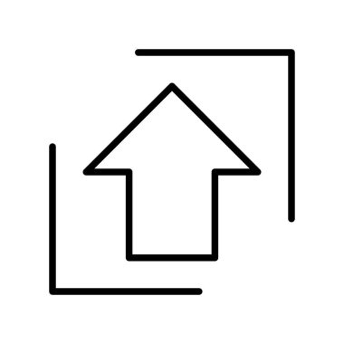 yukarı ok simgesi, vektör illüstrasyonu