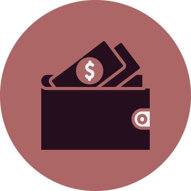 cüzdan ikonu vektör illüstrasyonu