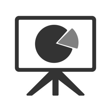 Pasta çizelgesi simgesi, vektör illüstrasyonu