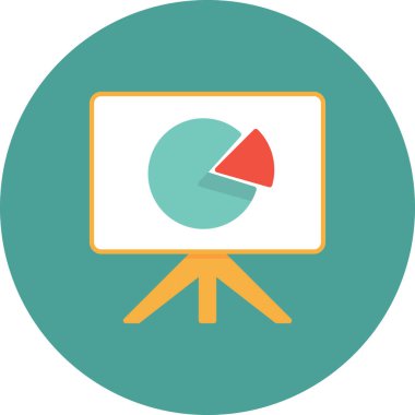 Pasta çizelgesi simgesi, vektör illüstrasyonu