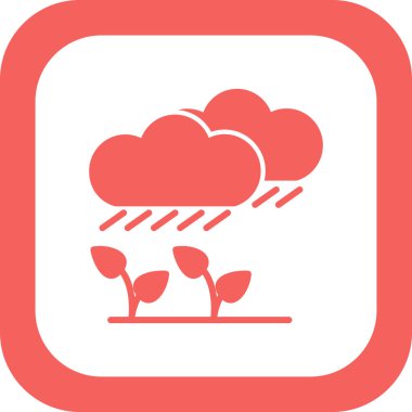 Simge vektörü yağmuru. İnce çizgi işareti. izole edilmiş sınır sembolü çizimi 