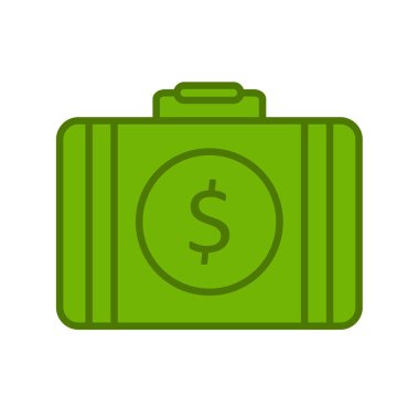 Para çantası ikon vektörü. İnce çizgi işareti. izole edilmiş sınır sembolü çizimi 
