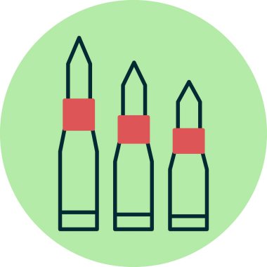 Kurşunların düz simgesi 