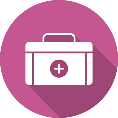 İlk yardım çantası simgesinin vektör illüstrasyonu