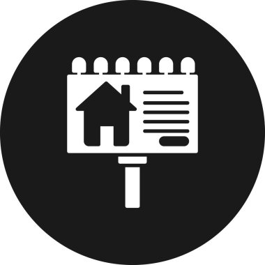 Bill Board simge vektör illüstrasyonu