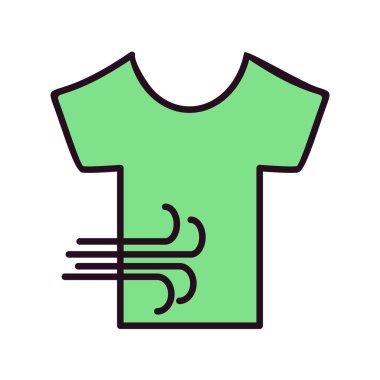 Kurutma Tişörtünün vektör illüstrasyonu