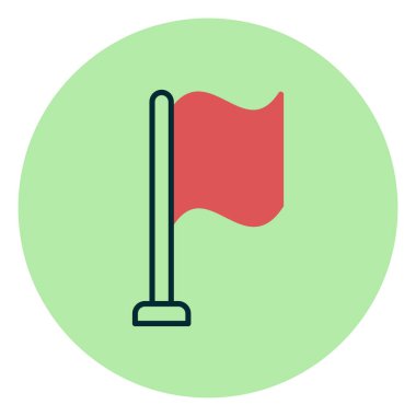 bayrak ikonu vektör illüstrasyonu