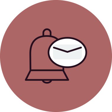 Bildirim simgesi, vektör illüstrasyonu