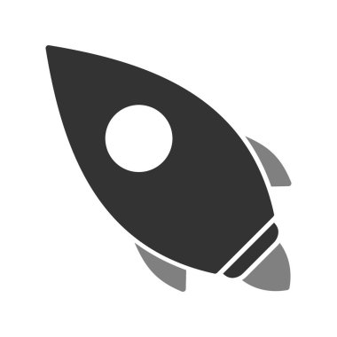 Roket ikonu. Basit tasarım